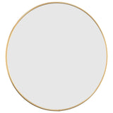 Wall Mirror Gold Ø 50 cm Round - Side View