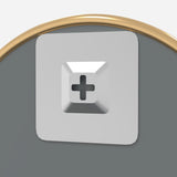 Wall Mirror Gold Ø 50 cm Round - 45-Degree Angle