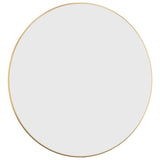 Wall Mirror Gold Ø 60 cm Round - Side View