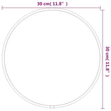 Wall Mirror Black Ø 30 cm Round - Rear View