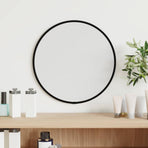 Wall Mirror Black Ø 30 cm Round