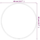 Wall Mirror Black Ø 40 cm Round - Rear View