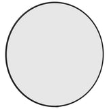 Wall Mirror Black Ø 50 cm Round - Side View