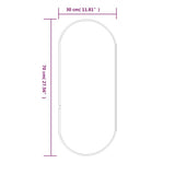 Wall Mirror Gold 70x30 cm Oval - Rear View