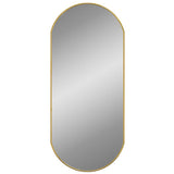 Wall Mirror Gold 80x35 cm Oval - Side View