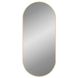 Wall Mirror Gold 100x45 cm Oval - Front View
