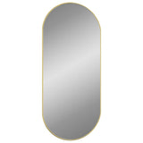 Wall Mirror Gold 100x45 cm Oval - Side View