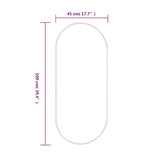 Wall Mirror Gold 100x45 cm Oval - Rear View