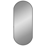 Wall Mirror Black 70x30 cm Oval - Front View