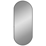 Wall Mirror Black 70x30 cm Oval - Side View