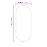 Wall Mirror Black 70x30 cm Oval - Rear View
