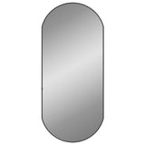 Wall Mirror Black 90x40 cm Oval - Side View