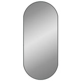 Wall Mirror Black 100x45 cm Oval - Front View