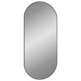 Wall Mirror Black 100x45 cm Oval - Side View
