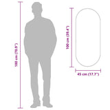 Wall Mirror Black 100x45 cm Oval