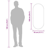 Wall Mirror Black 100x45 cm Oval - Close-Up Angle