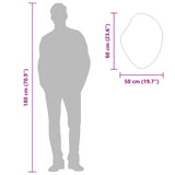 Wall Mirror Black 60x50 cm - Close-Up Angle