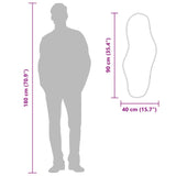 Wall Mirror Gold 90x40 cm - Close-Up Angle