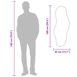 Wall Mirror Black 100x45 cm - Close-Up Angle