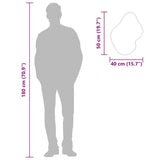 Wall Mirror Black 50x40 cm - Close-Up Angle