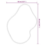 Wall Mirror Black 60x50 cm - Rear View