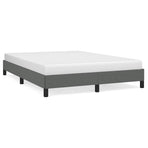 Bed Frame without Mattress Dark Grey 137x187 cm Double Fabric