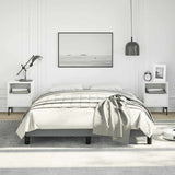 Bed Frame without Mattress Dark Grey 137x187 cm Double Fabric - Side View