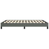 Bed Frame without Mattress Dark Grey 137x187 cm Double Fabric