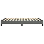 Bed Frame without Mattress Dark Grey 137x187 cm Double Fabric