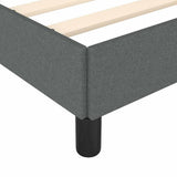 Bed Frame without Mattress Dark Grey 137x187 cm Double Fabric - Close-Up Angle