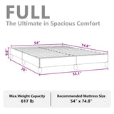 Bed Frame without Mattress Dark Grey 137x187 cm Double Fabric - Extra Image