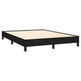 Bed Frame without Mattress Black 137x187 cm Double Fabric - Top-Down View