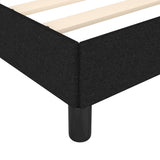 Bed Frame without Mattress Black 137x187 cm Double Fabric - Rear View
