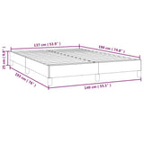 Bed Frame without Mattress Black 137x187 cm Double Fabric