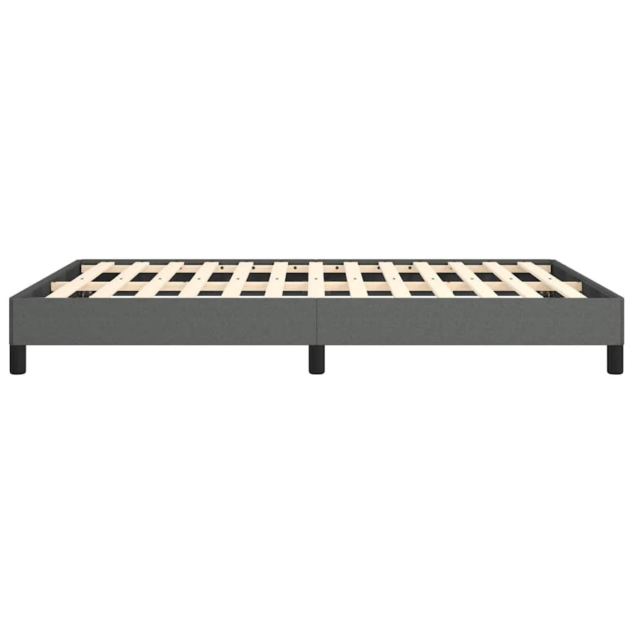 Bed Frame without Mattress Dark Grey 152x203 cm Queen Fabric