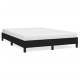 Bed Frame without Mattress Black 152x203 cm Queen Fabric - Front View