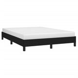 Bed Frame without Mattress Black 152x203 cm Queen Fabric - Side View