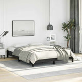Bed Frame without Mattress Black 137x187 cm Double Faux Leather - Top-Down View