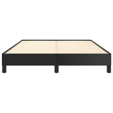 Bed Frame without Mattress Black 137x187 cm Double Faux Leather - Rear View
