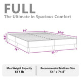Bed Frame without Mattress Black 137x187 cm Double Faux Leather - Extra Image