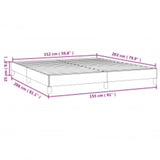 Bed Frame without Mattress Black 152x203 cm Queen Faux Leather