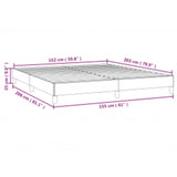 Bed Frame without Mattress Black 152x203 cm Queen Faux Leather - Extra Image