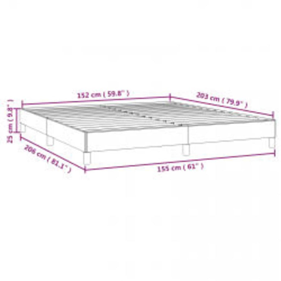 Bed Frame without Mattress Black 152x203 cm Queen Faux Leather