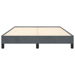 Bed Frame without Mattress Dark Grey 137x187 cm Double Velvet