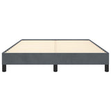Bed Frame without Mattress Dark Grey 137x187 cm Double Velvet - Rear View