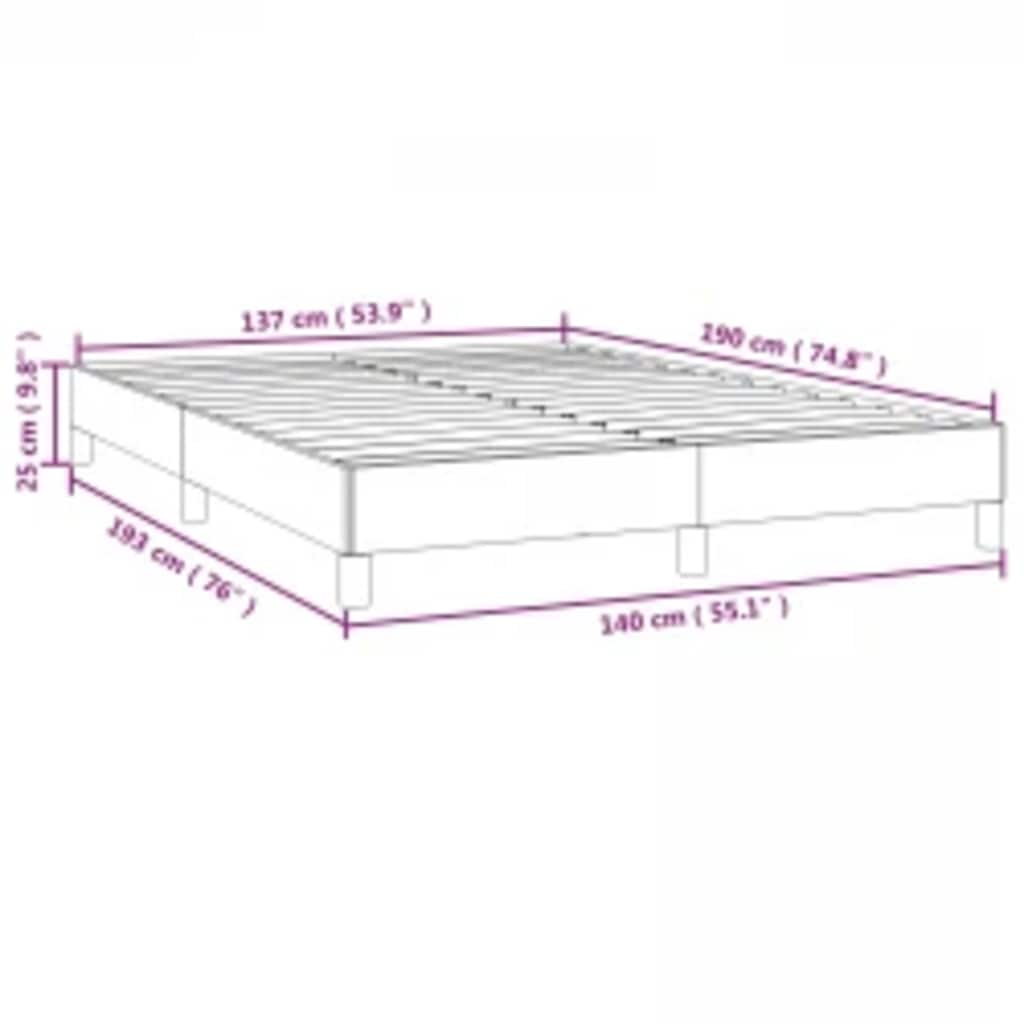 Bed Frame without Mattress Dark Grey 137x187 cm Double Velvet