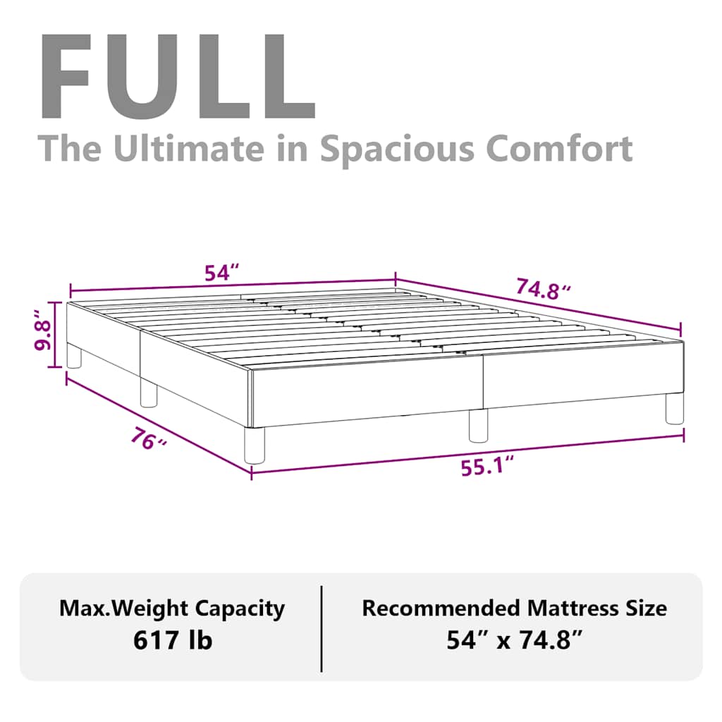 Bed Frame without Mattress Dark Grey 137x187 cm Double Velvet