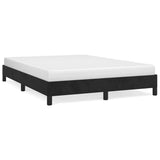 Bed Frame without Mattress Black 137x187 cm Double Velvet - Front View