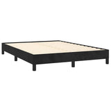 Bed Frame without Mattress Black 137x187 cm Double Velvet