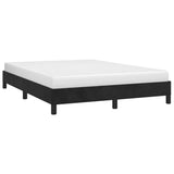 Bed Frame without Mattress Black 137x187 cm Double Velvet - Top-Down View